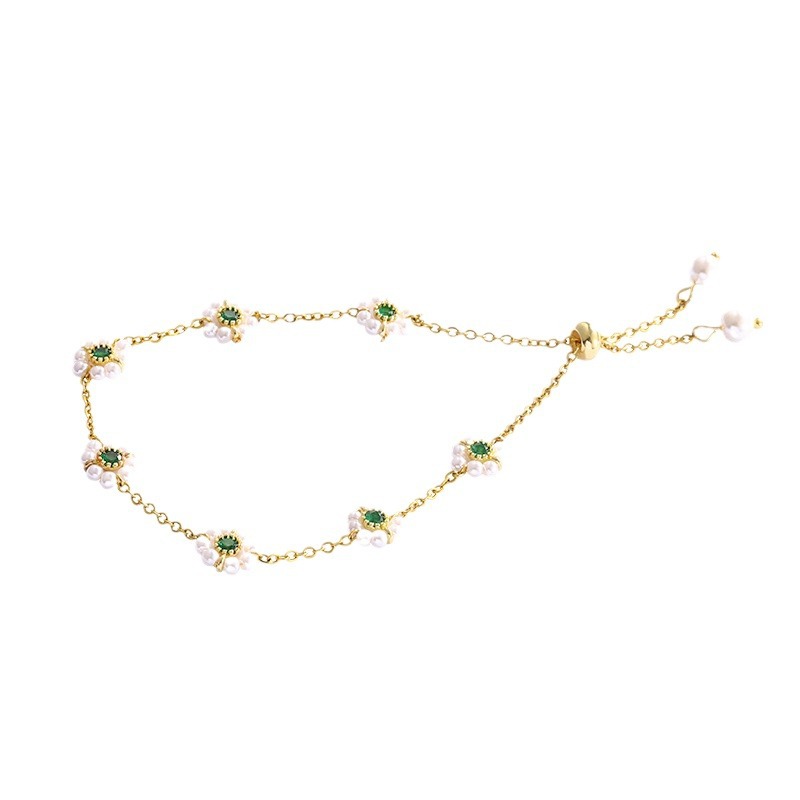 Green Daisy Bracelet