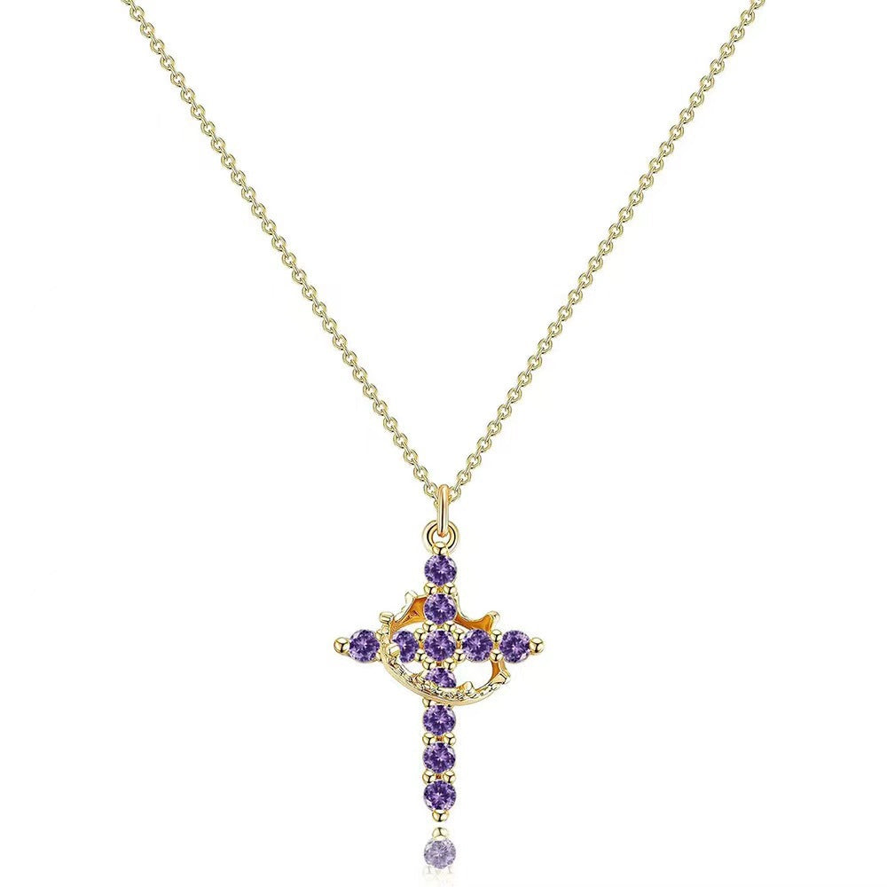 Cross and Crown Necklace