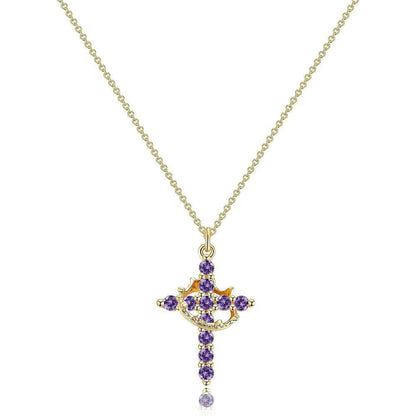 Cross and Crown Necklace