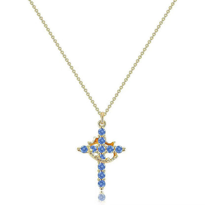 Cross and Crown Necklace