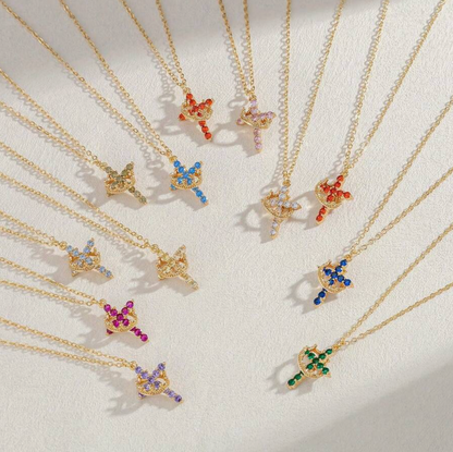 Cross and Crown Necklace